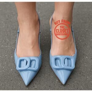 RARE! MANGO Faux Patent Leather Chain Heels NWT ✨ Size 6.5 EUR 37